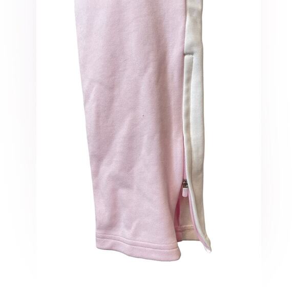TORY BURCH SPORT Color Block Track Pants Pink & White Stripe Sz Small $135 MSRP - Picture 4 of 7